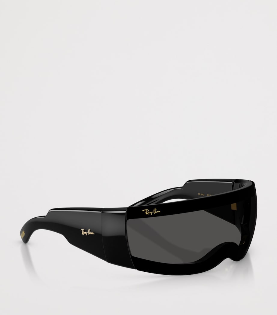 Ray-Ban Black Nylon Ultra Wrap 001 Next Generation Sunglasses