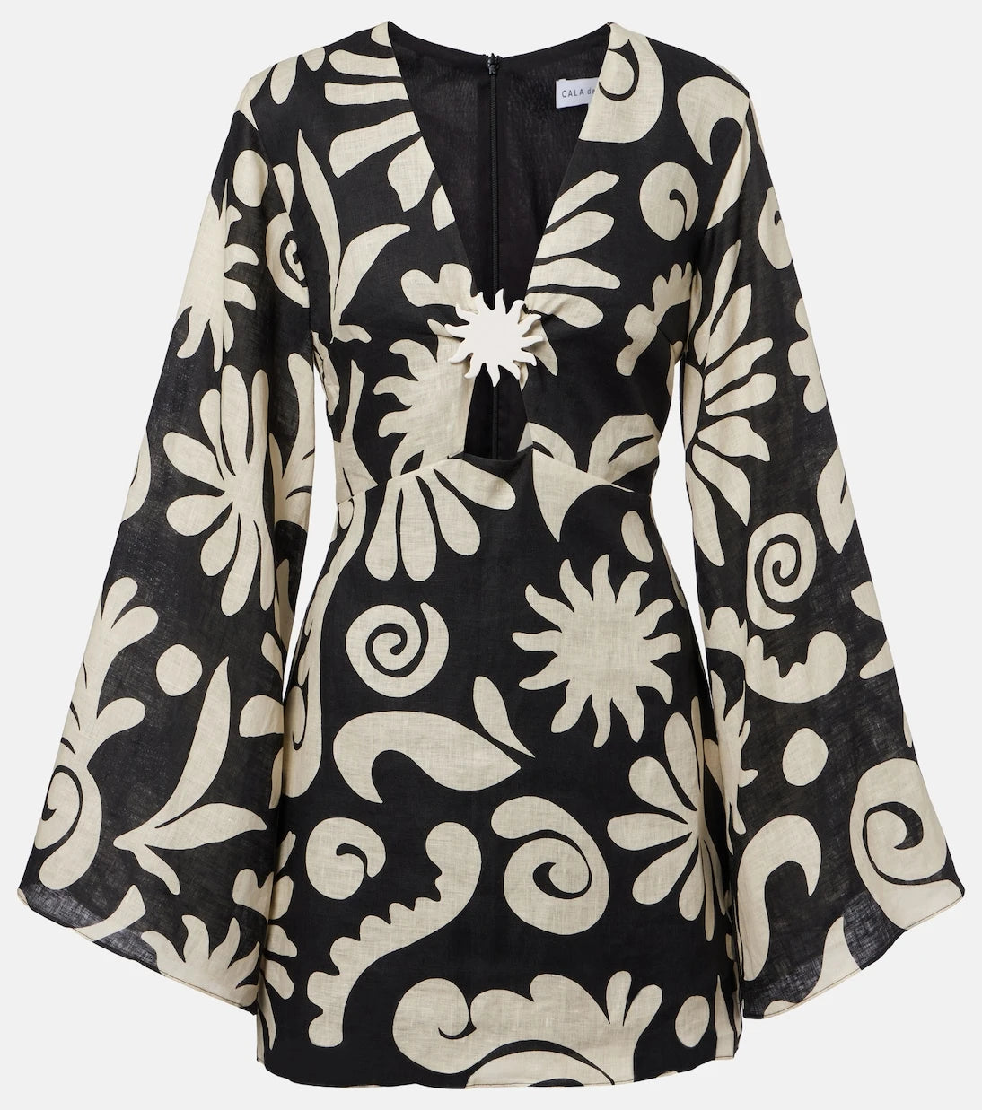 Cala de la Cruz - Vera printed linen minidress