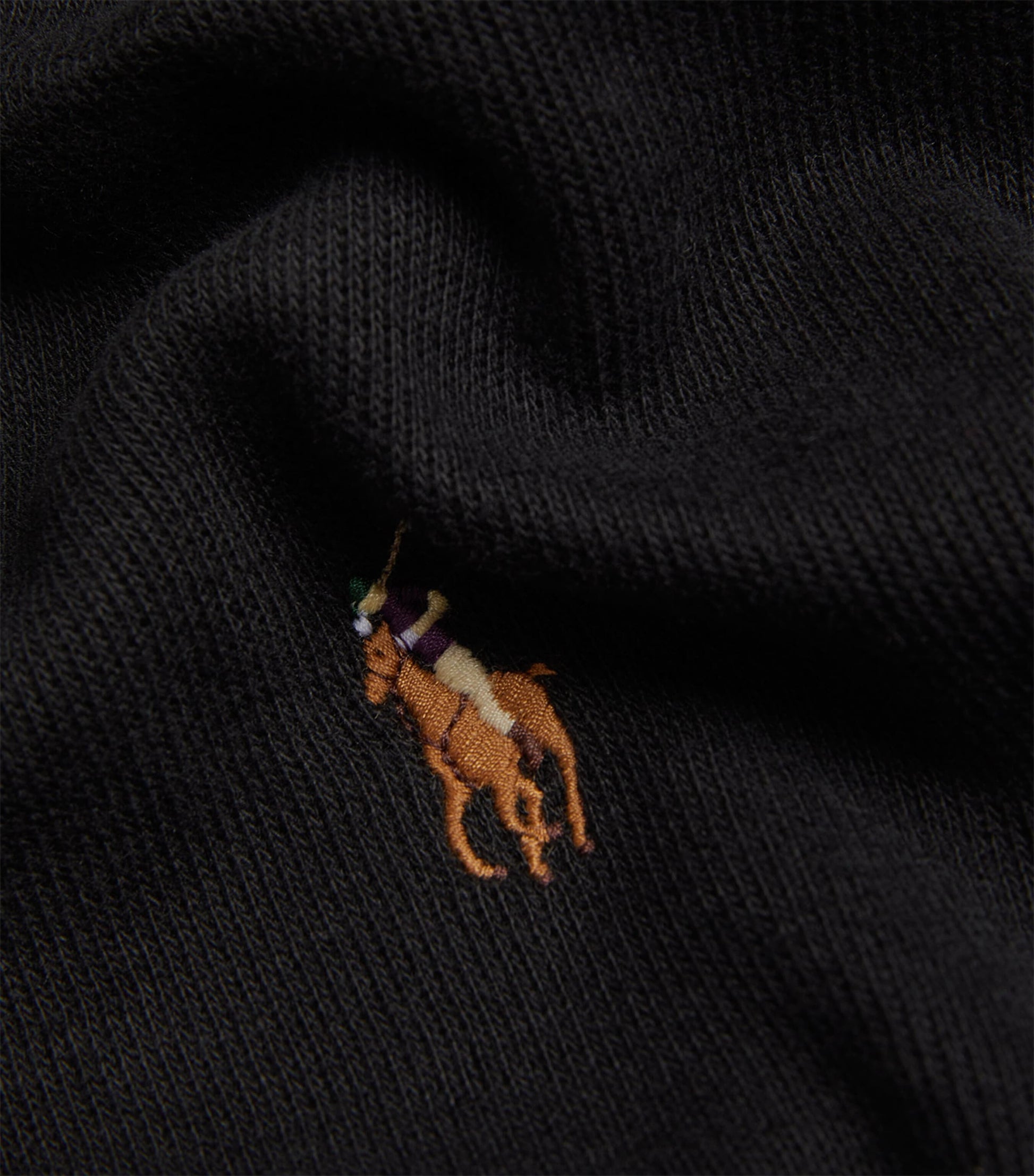 Polo Ralph Lauren Black Cotton Quarter-Zip Sweater