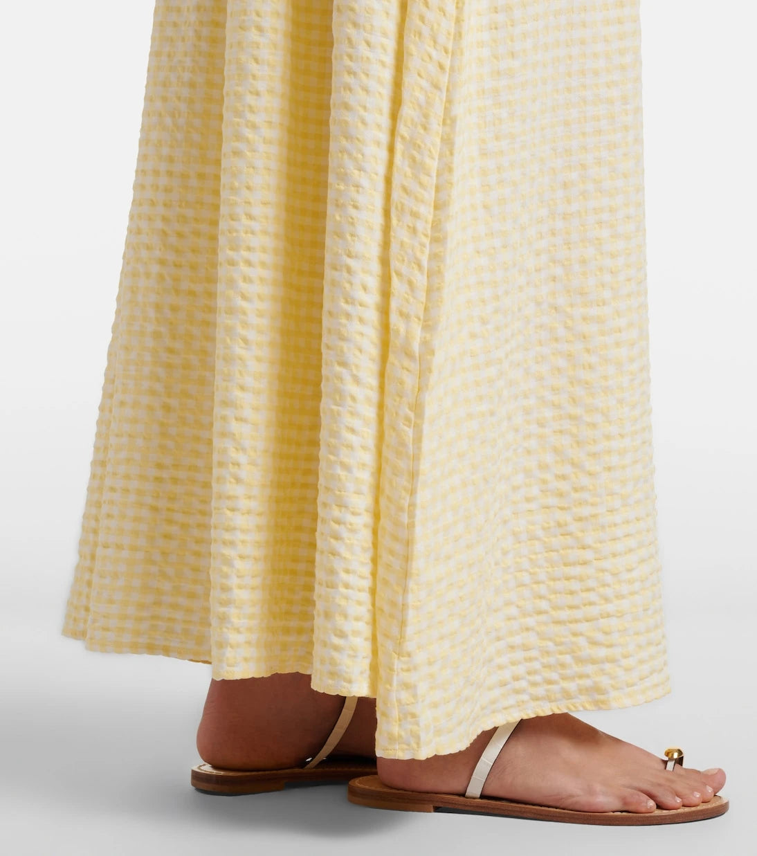 Montce - Millie gingham cotton maxi skirt