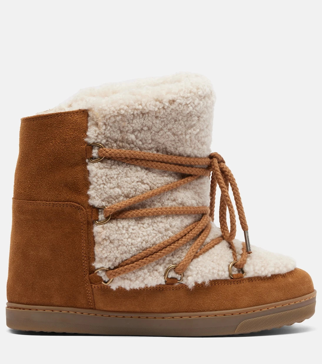 Isabel Marant - Nowles shearling and suede snow boots