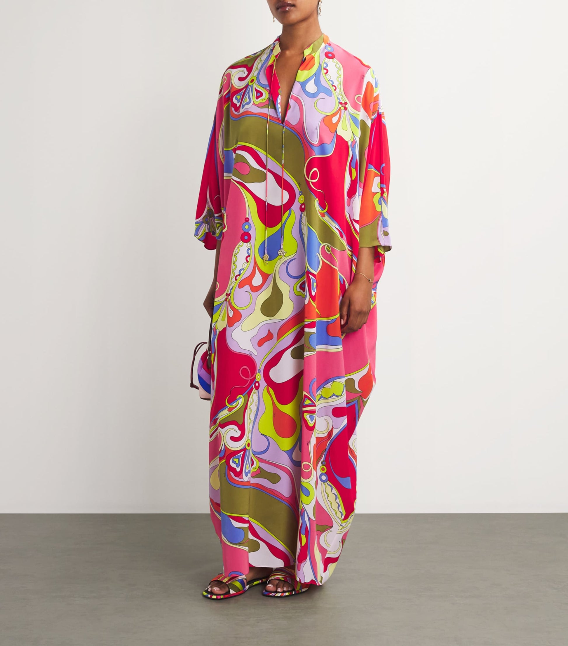 Multi Silk Orchidee Kaftan