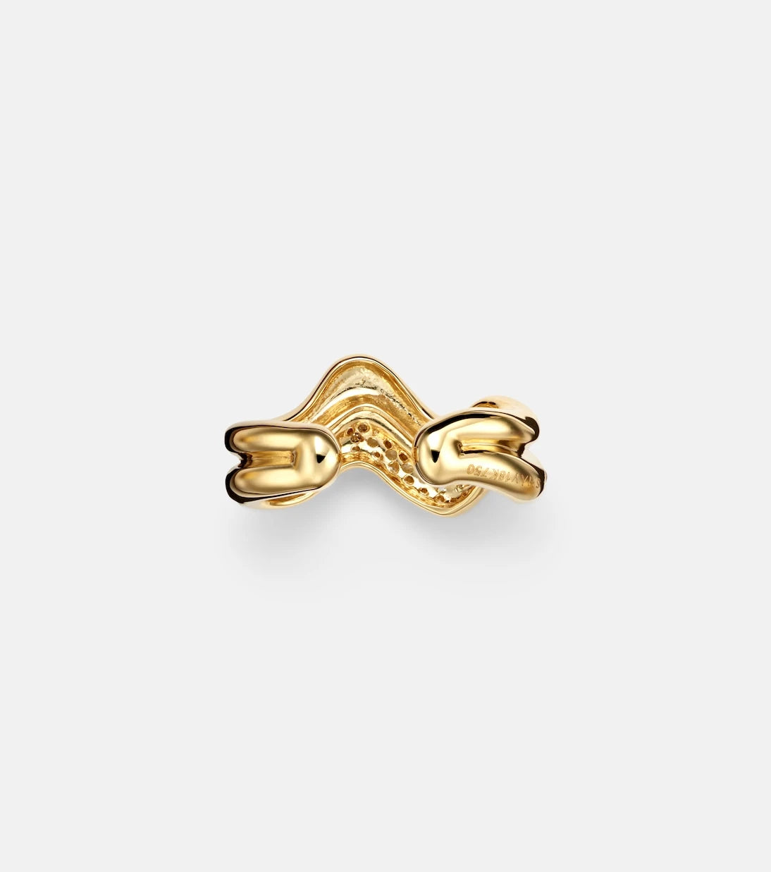 Shay Jewelry - سوار أذن من الذهب عيار 18 قيراطًا مرصّع بالألماس