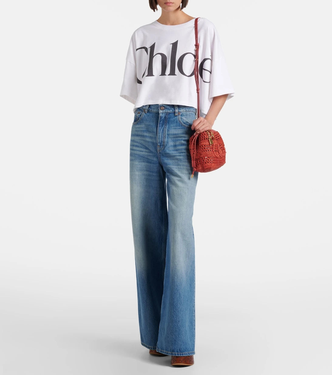 Chloé - Summer Banana Mini raffia shoulder bag