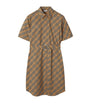 Burberry Beige Cotton Check Mini Dress