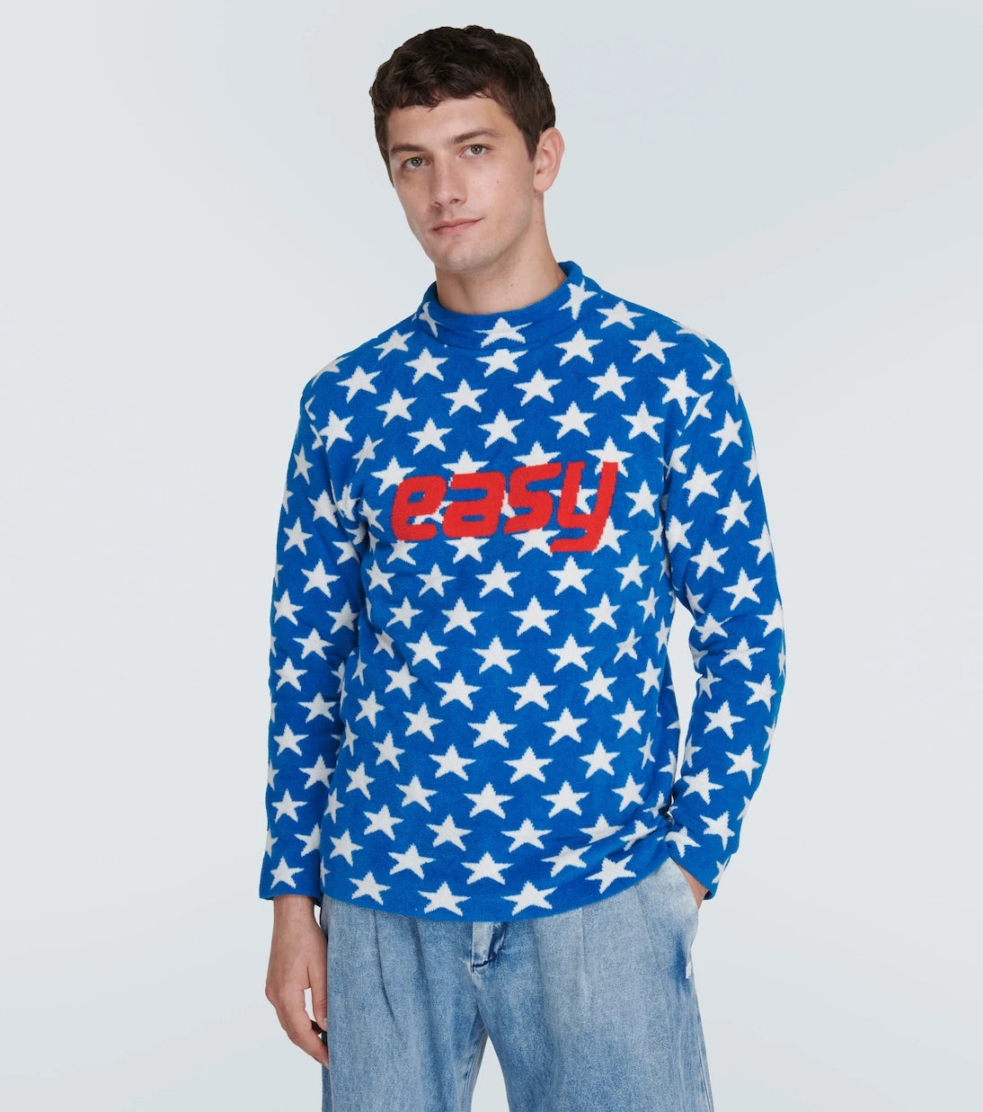 ERL - Printed cotton-blend sweater