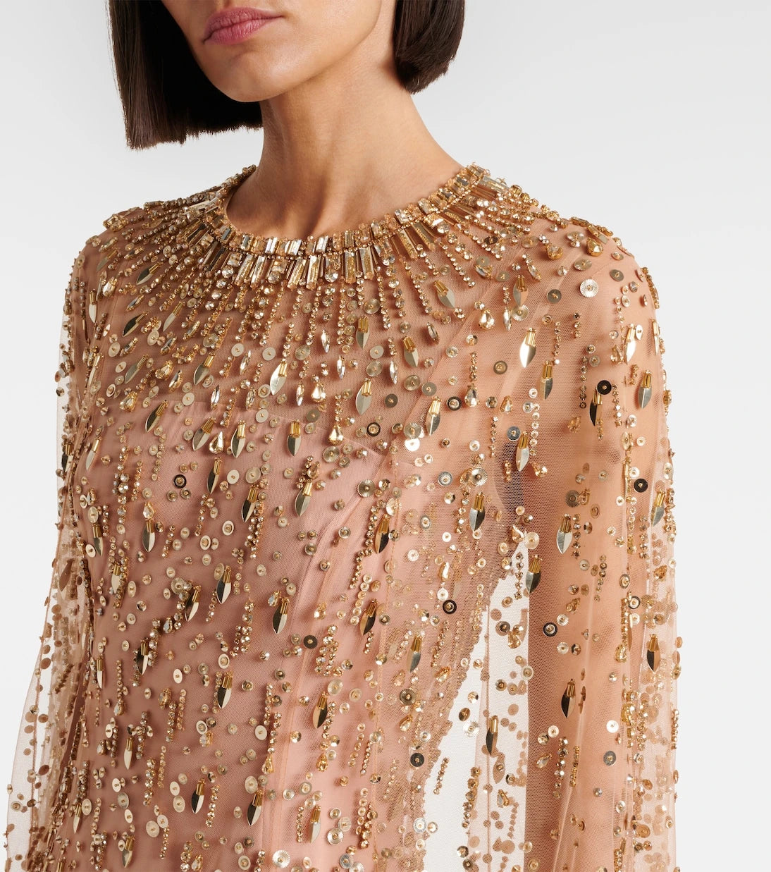 Jenny Packham - Hestia embellished caped gown
