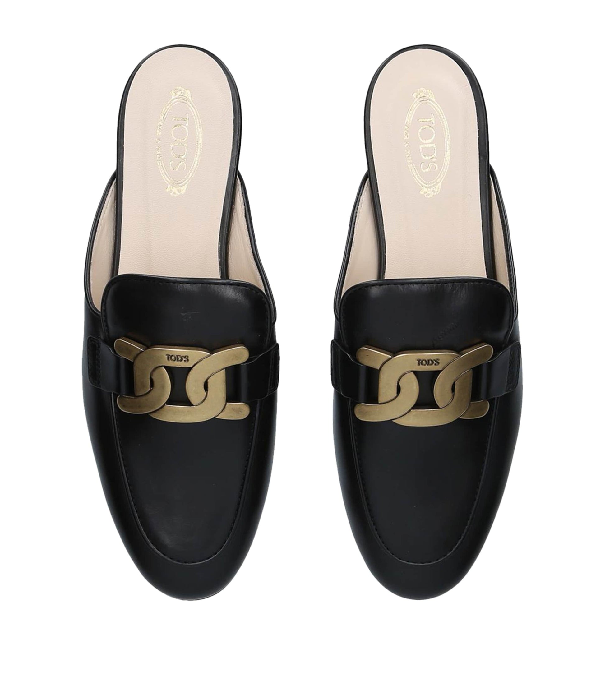 Tod's Black Leather Slippers