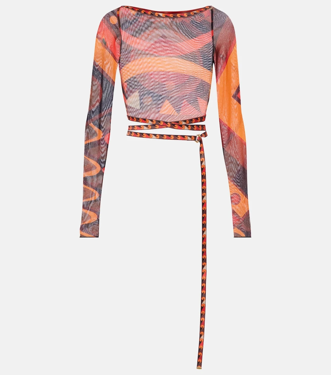 Pucci - Vivara tulle crop top