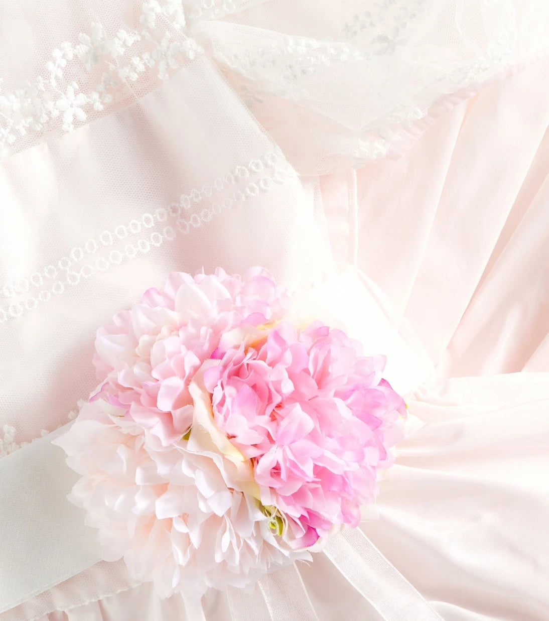 Monnalisa - Amore taffeta dress