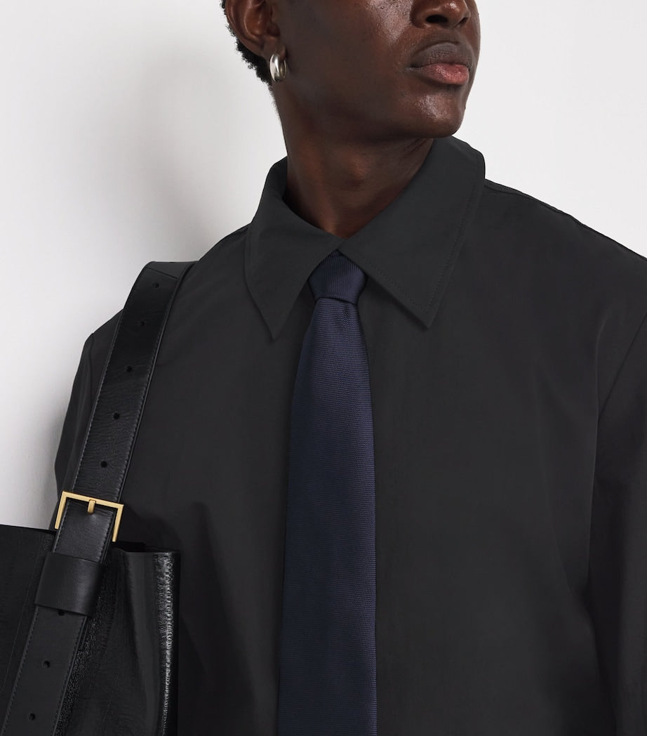 Séfr Black Cotton Overshirt