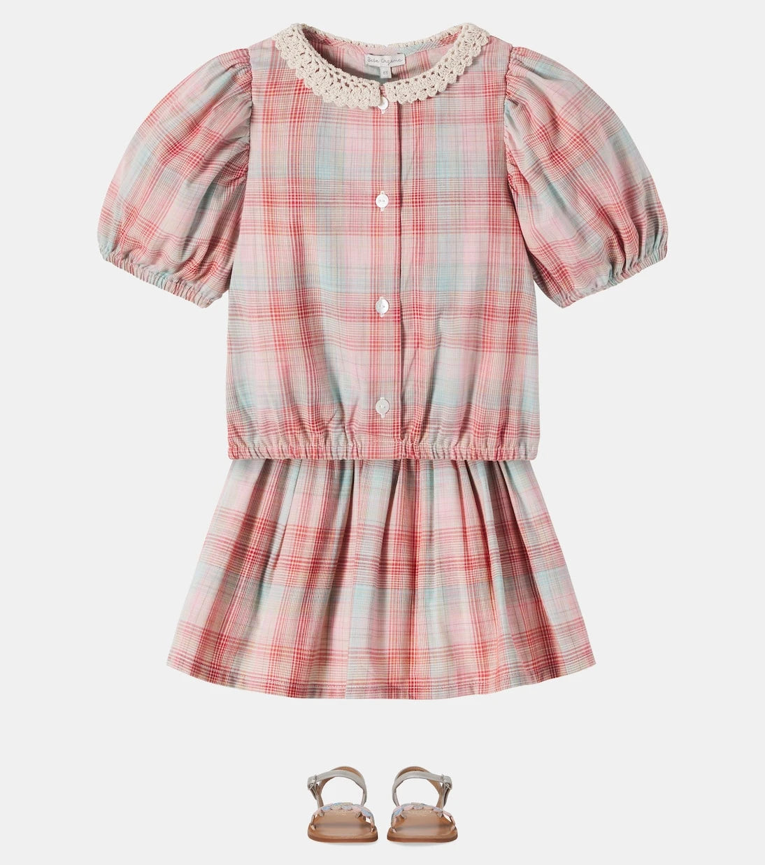 Bebe Organic - بلوزة نيكول قطنية كاروهات