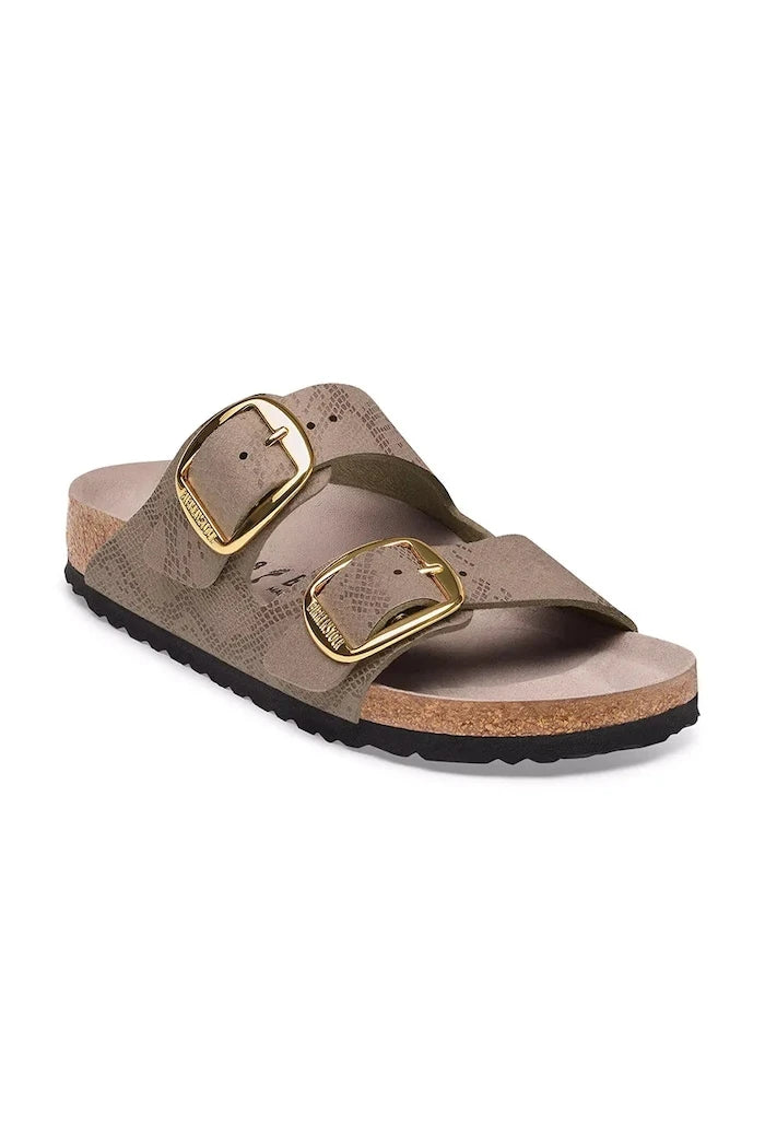 Birkenstock чехли дамски от кожа Arizona Big Buckle Synthetics Python