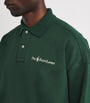 Green Cotton-Blend Collared Sweatshirt