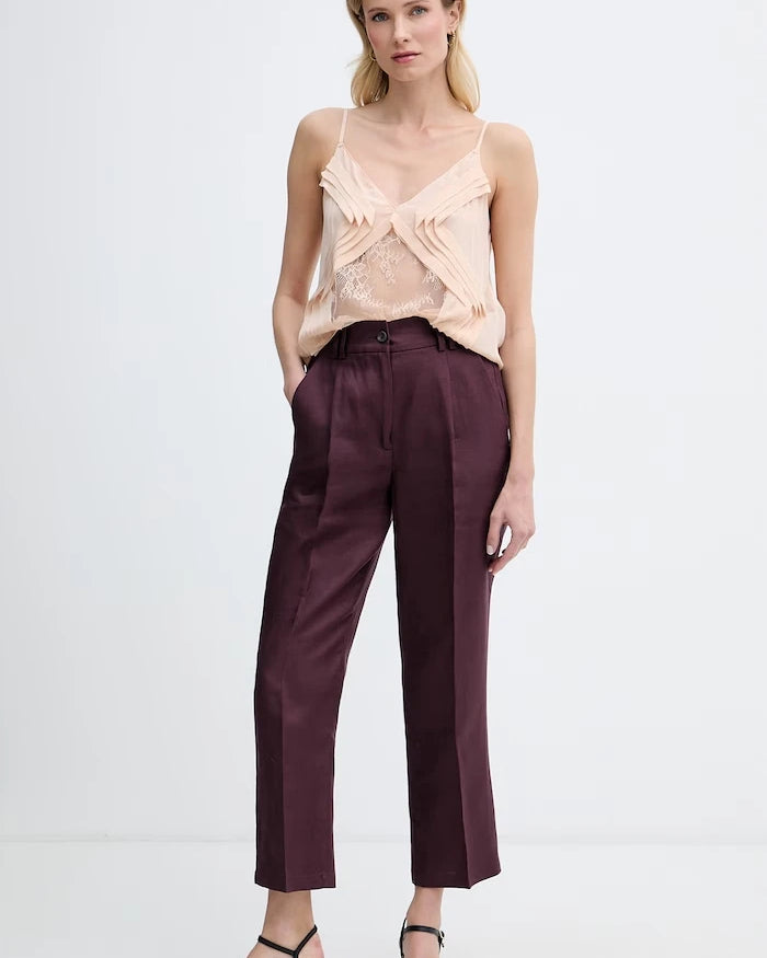 Sisley kadın keten pantolon