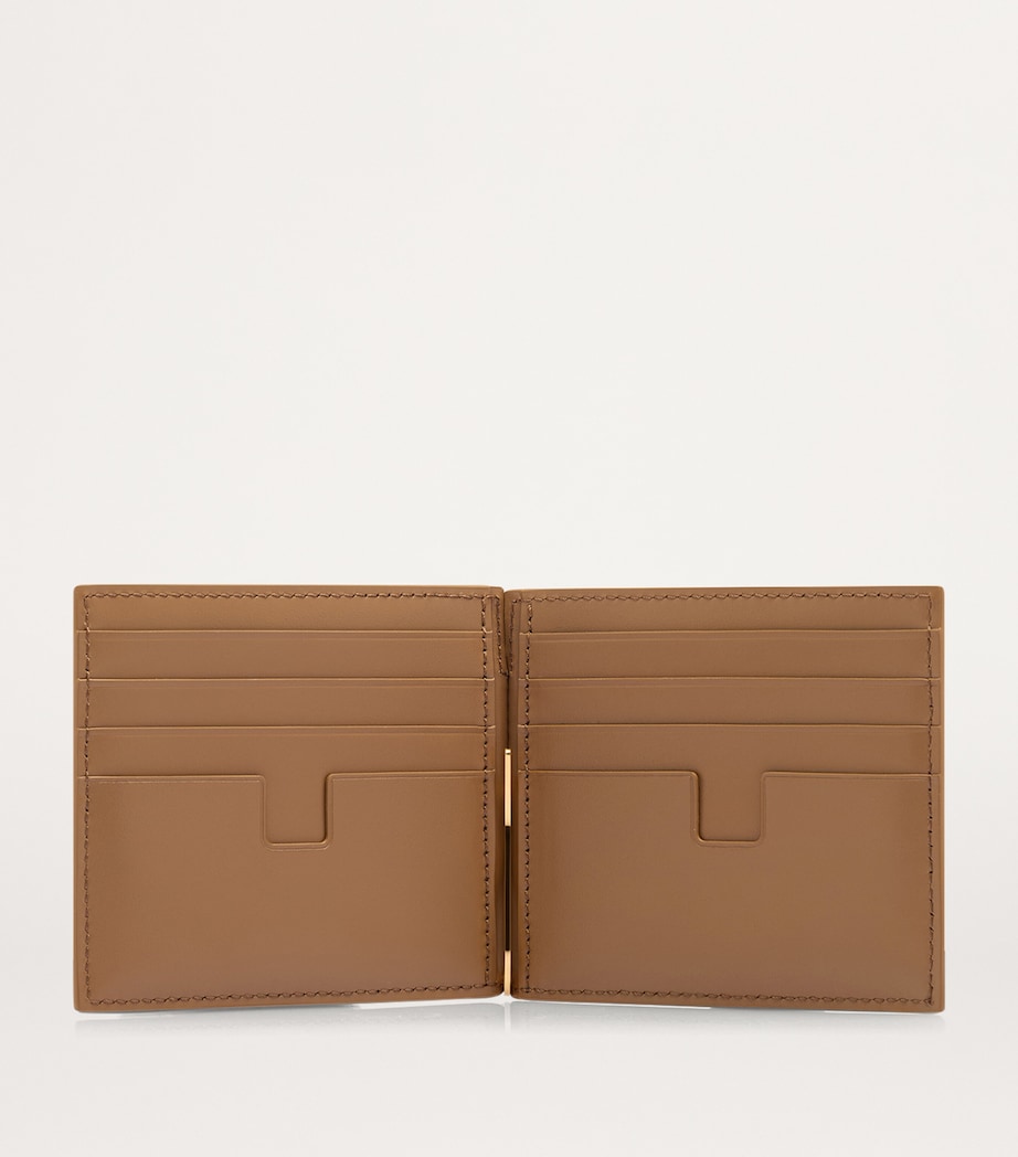 TOM FORD Leather T-Line Money Clip Wallet
