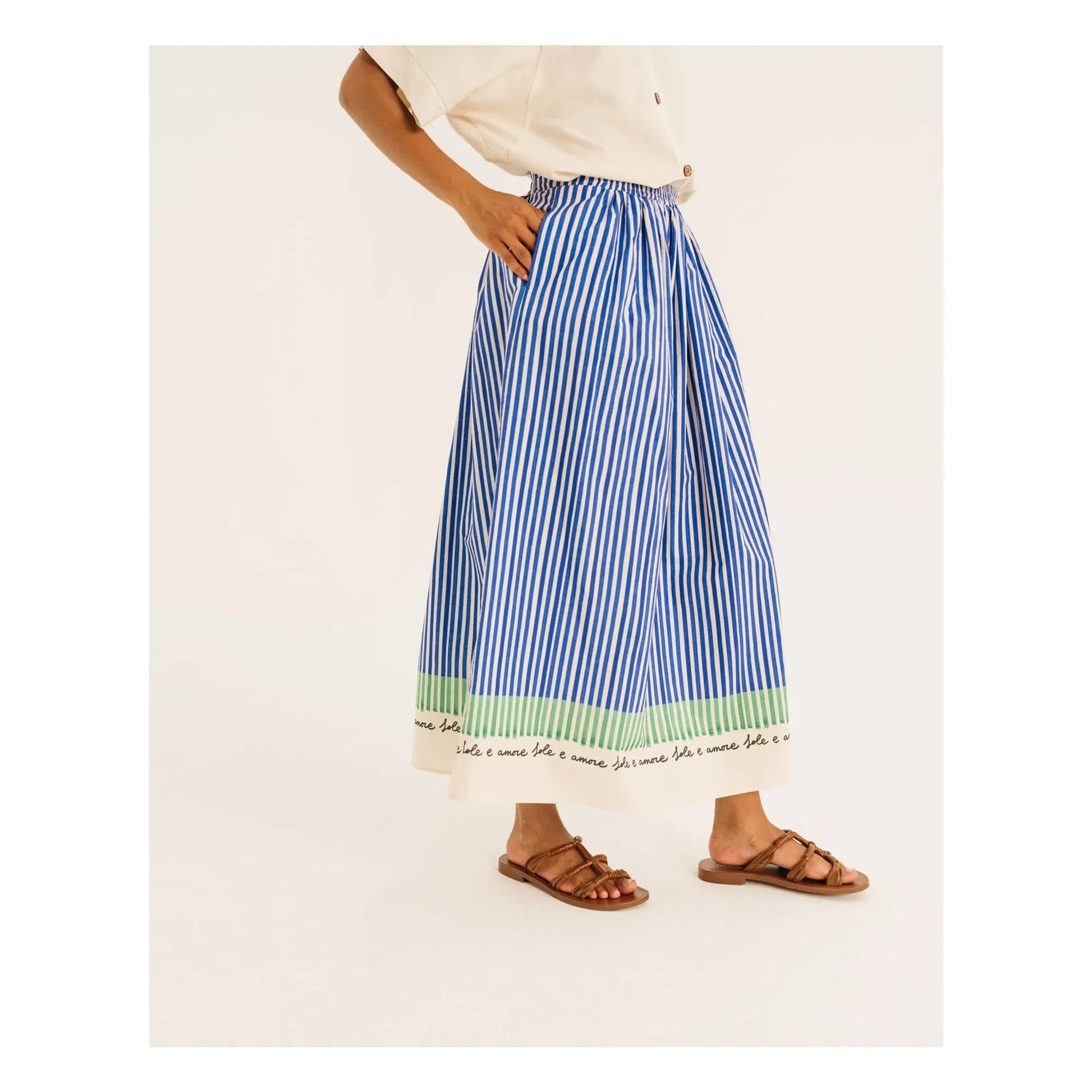 Tinsels - Christie Stripes Skirt | Blue