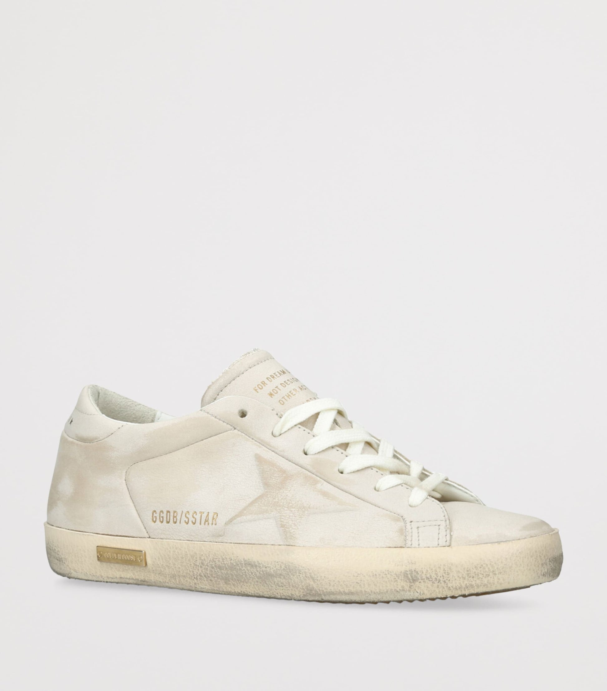 Beige Leather Super-Star Sneakers
