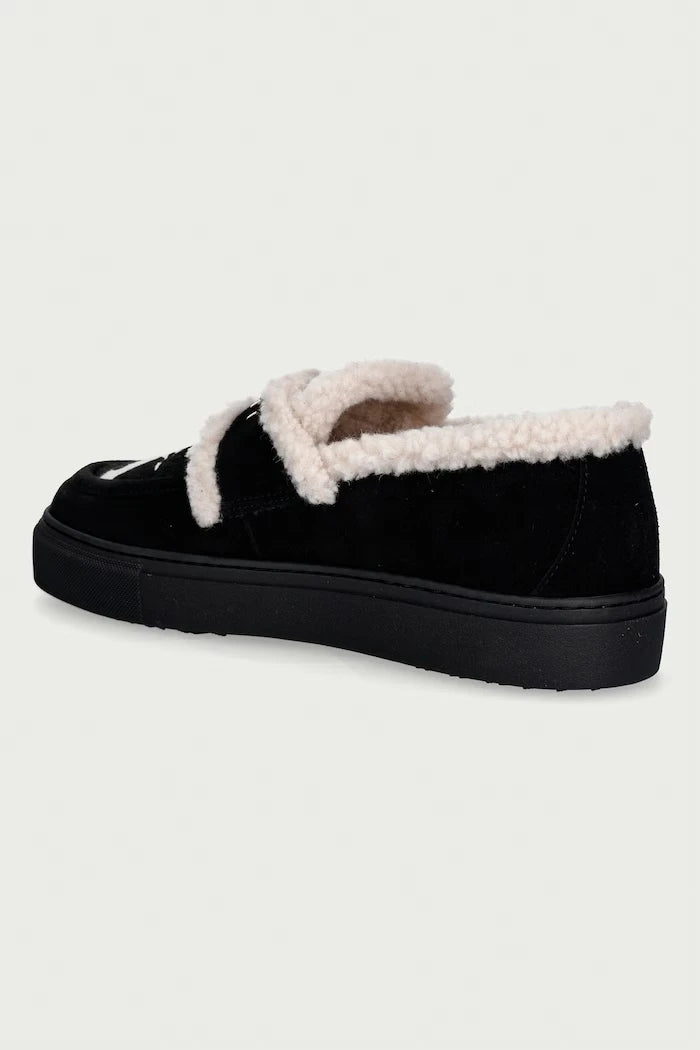 Inuikii Shearling Print kadın deri mokasen