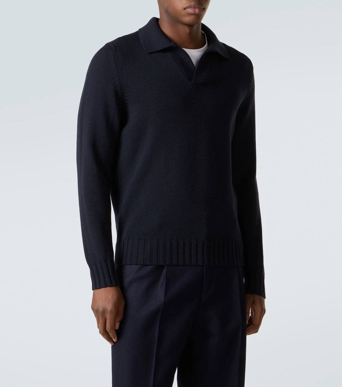Thom Sweeney - Wool polo sweater