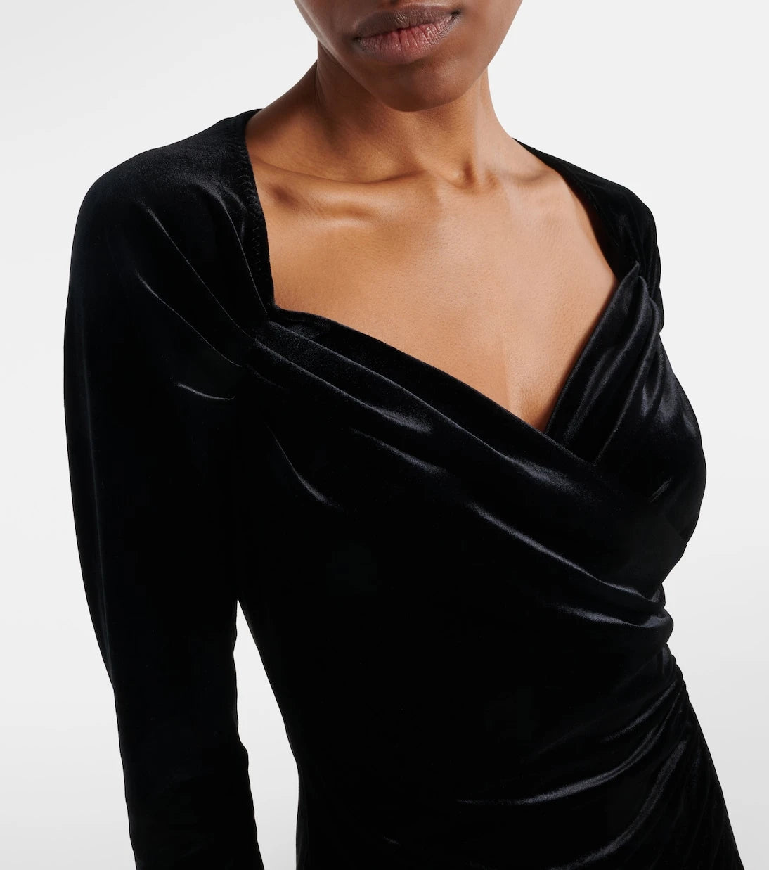 Norma Kamali - Asymmetric velvet gown