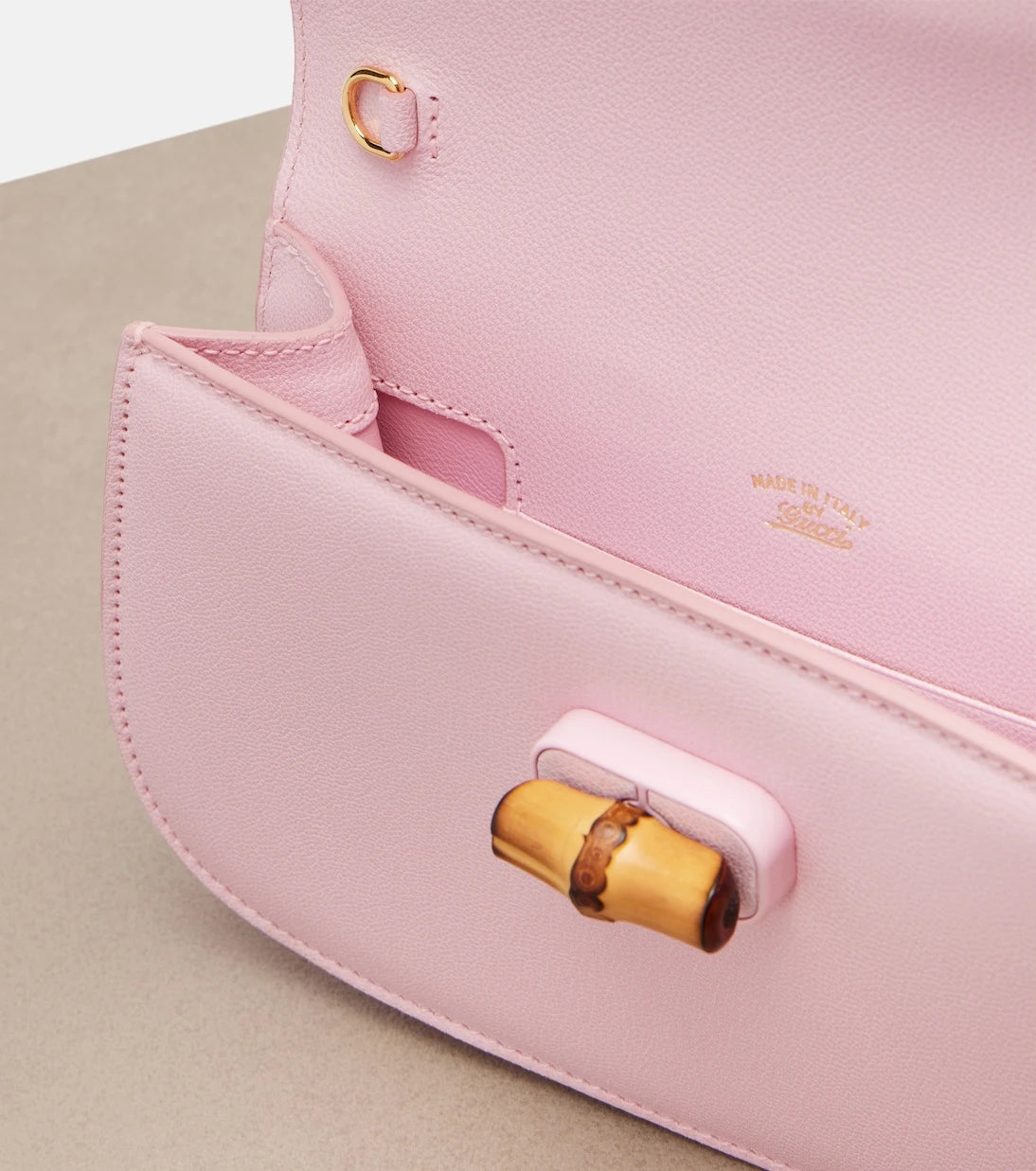 Gucci - Bamboo leather clutch