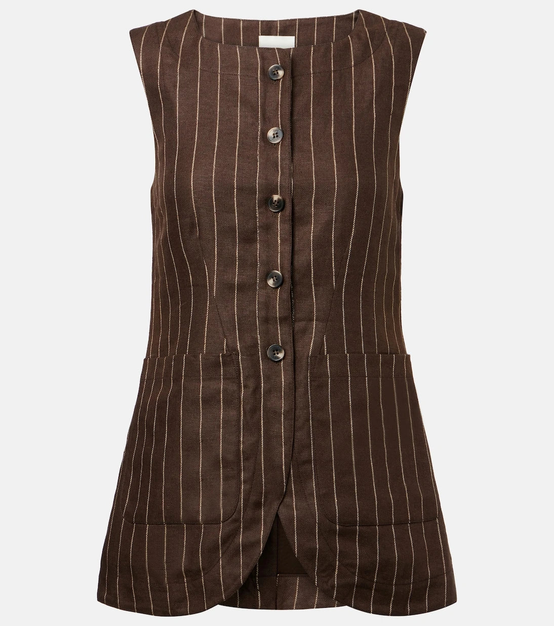 Posse - Emma pinstripe linen top