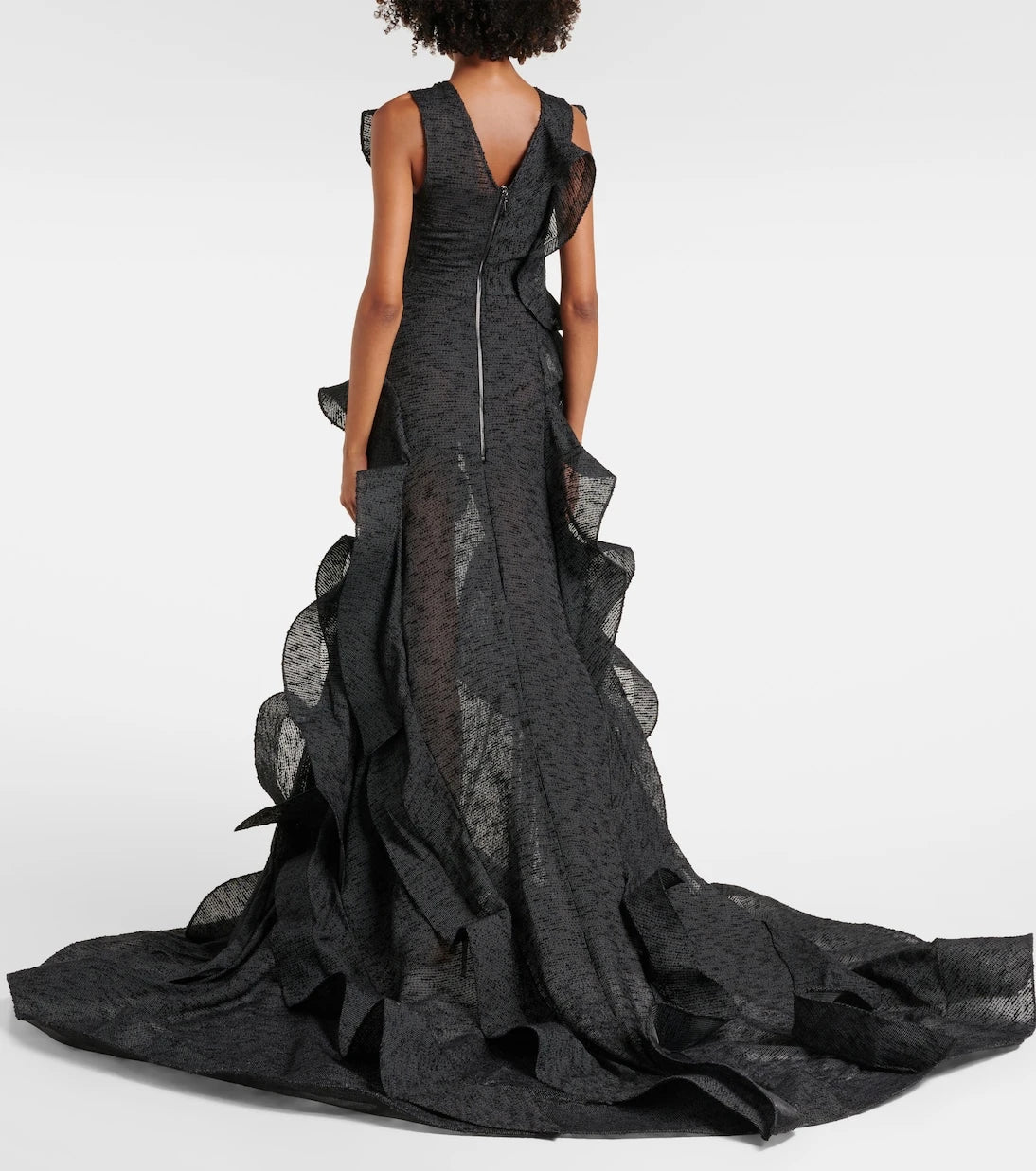 Maticevski - Spiral ruffled gown