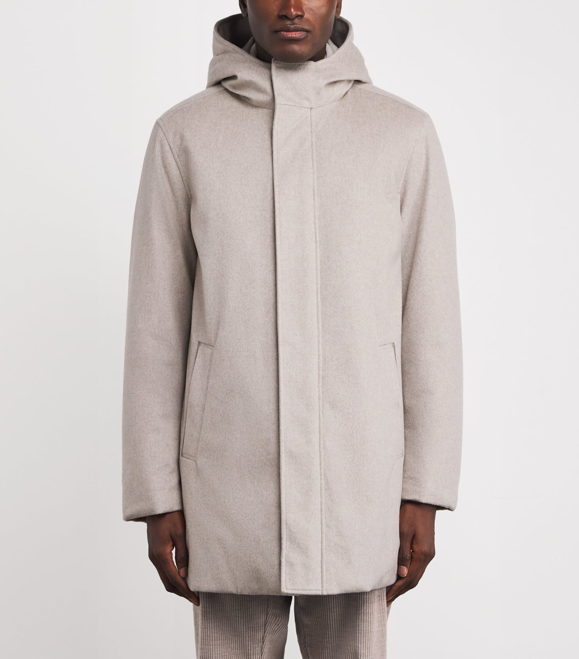Agnona Beige Cashmere-Silk Stormlight Parka