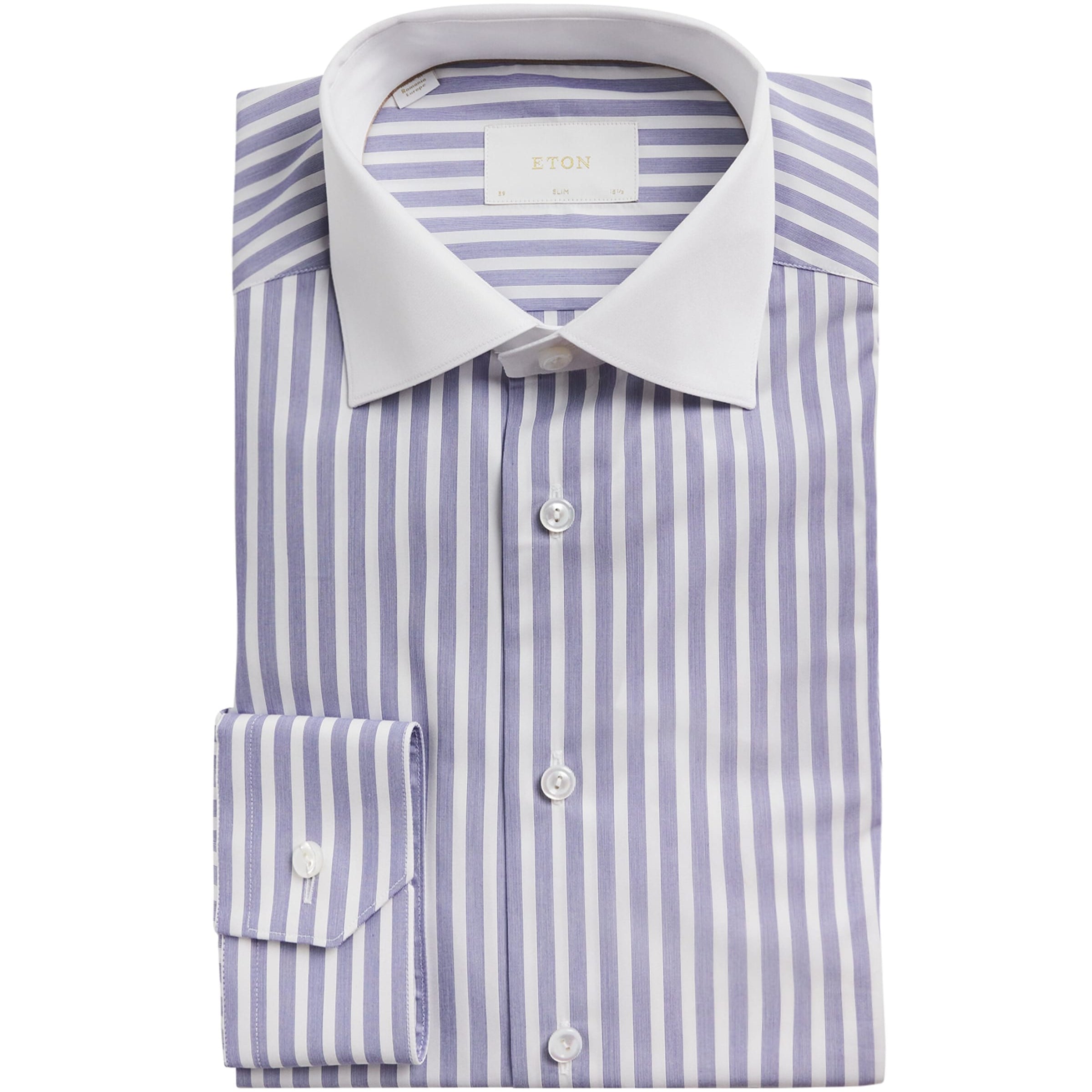Eton Supima Cotton Twill Bengal Stripe Shirt