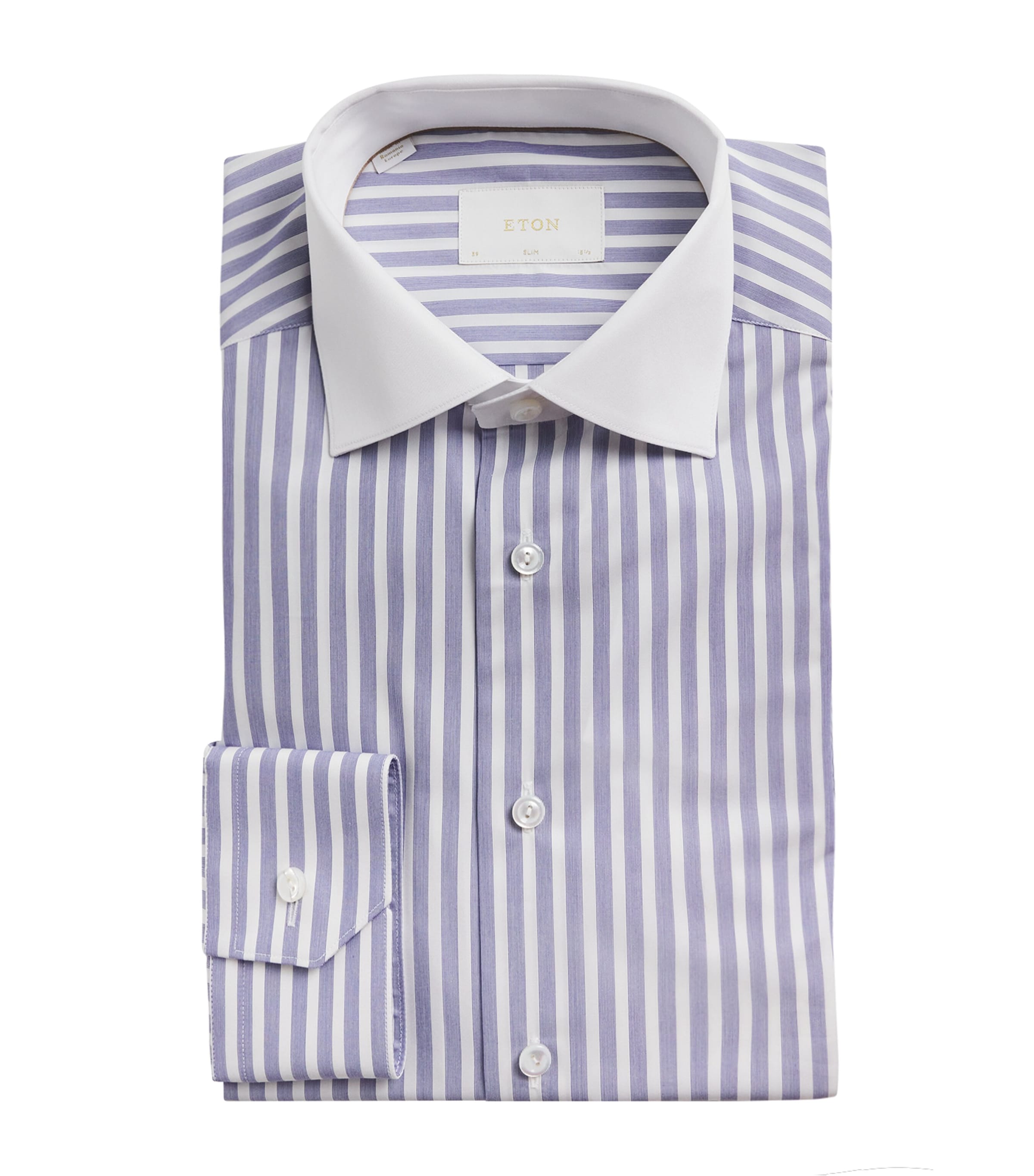 Eton Supima Cotton Twill Bengal Stripe Shirt