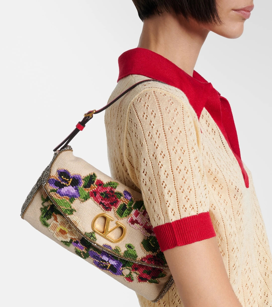 Valentino Garavani - DeVain Small beaded shoulder bag