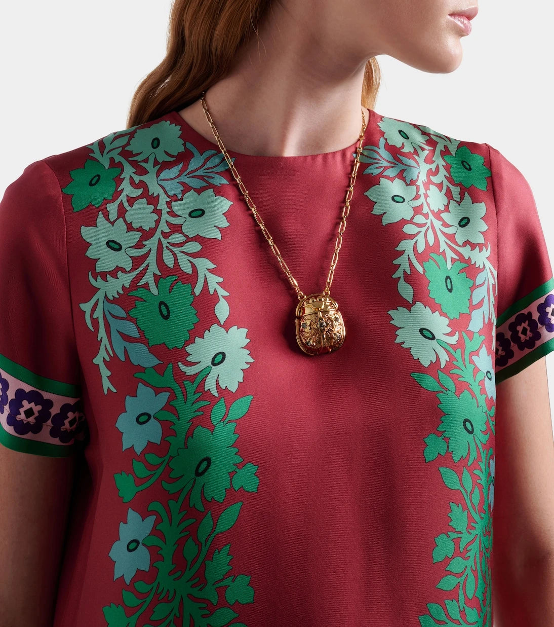 La DoubleJ - Lady Scarab gold-plated pendant necklace