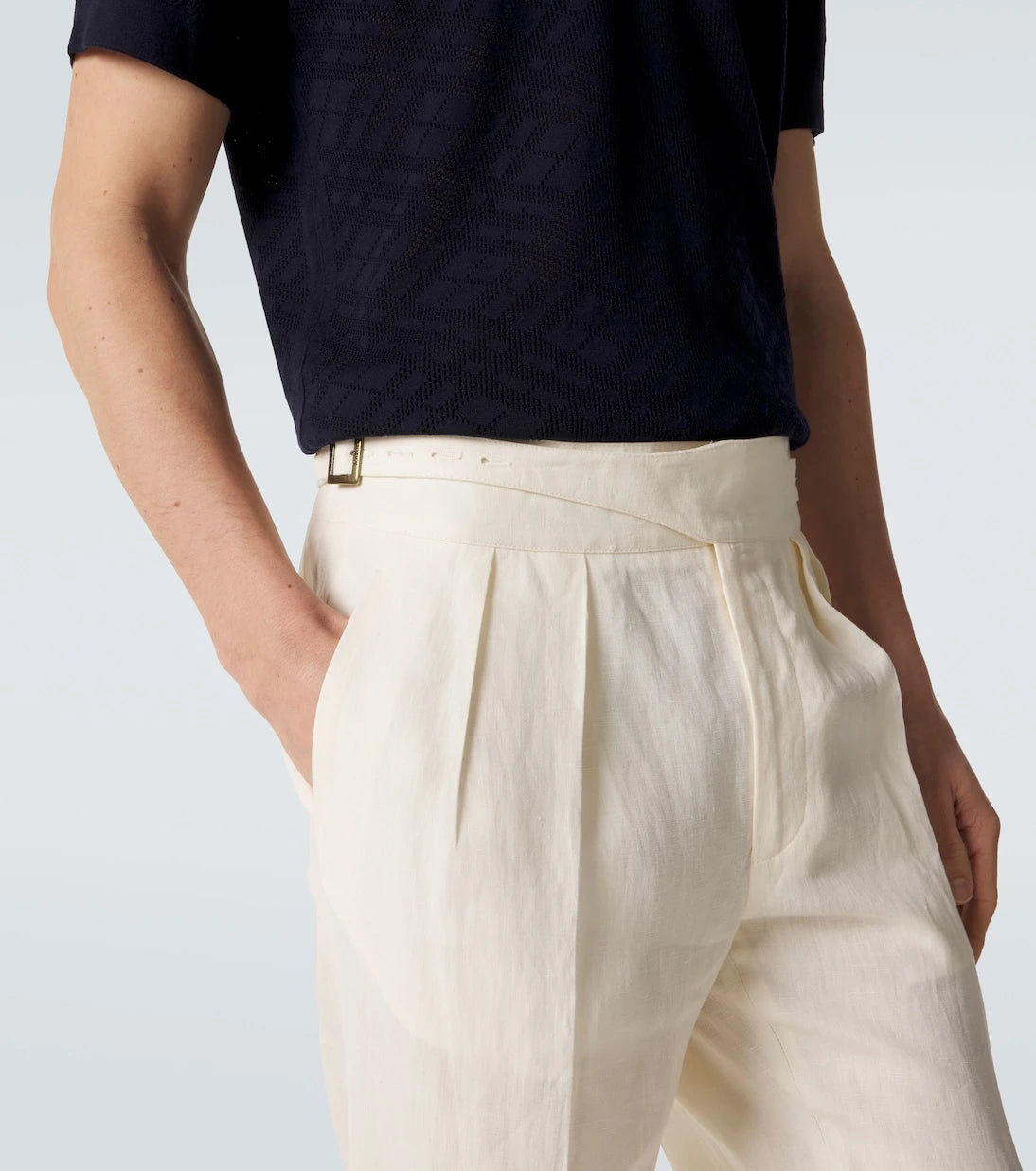 Rubinacci - Linen tapered pants