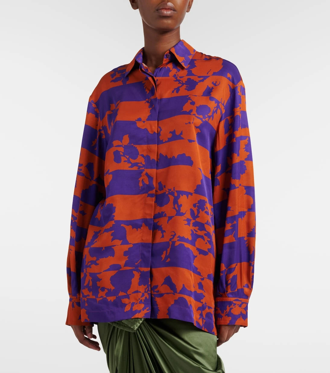 Dries Van Noten - Printed satin shirt