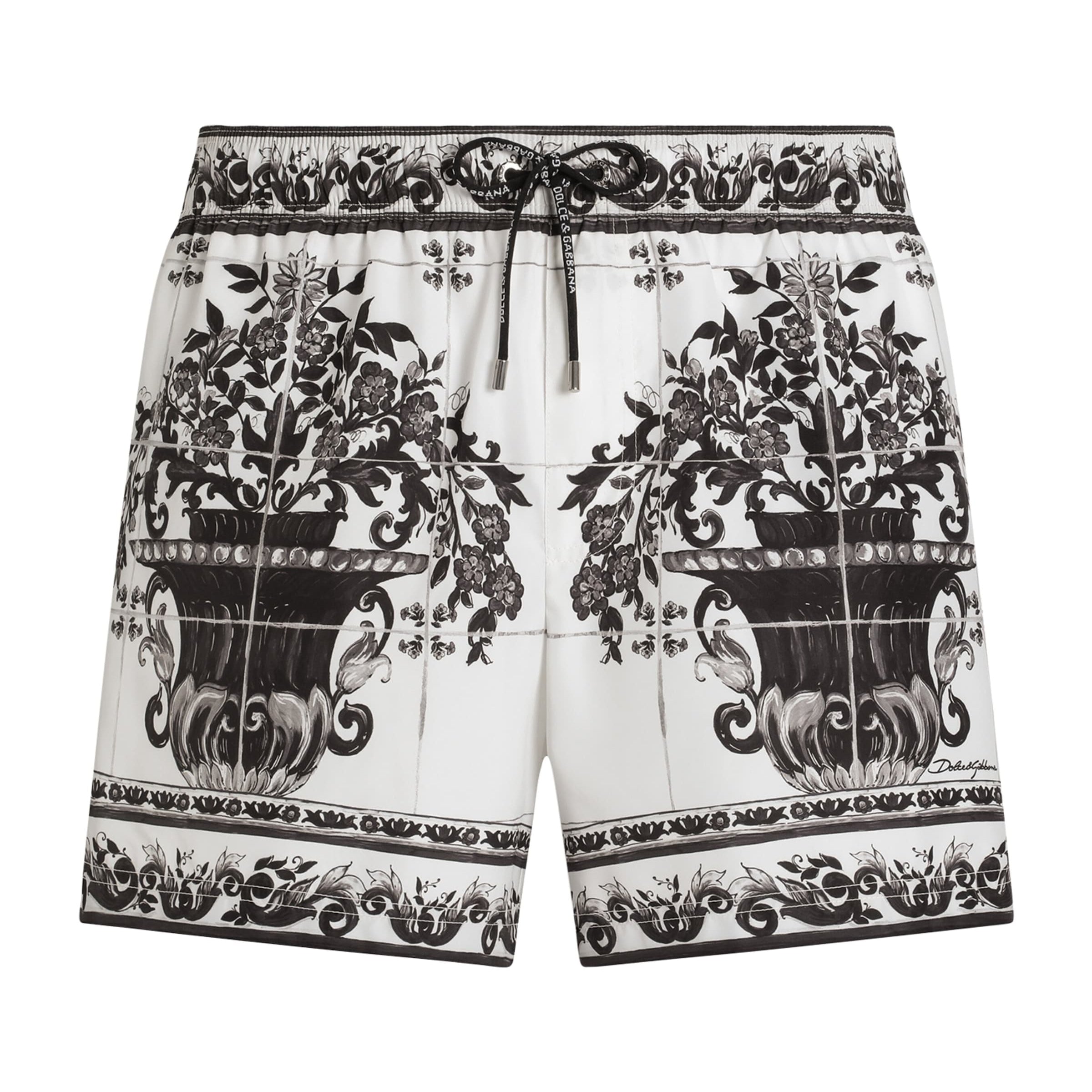 Dolce & Gabbana Majolica Print Swim Shorts