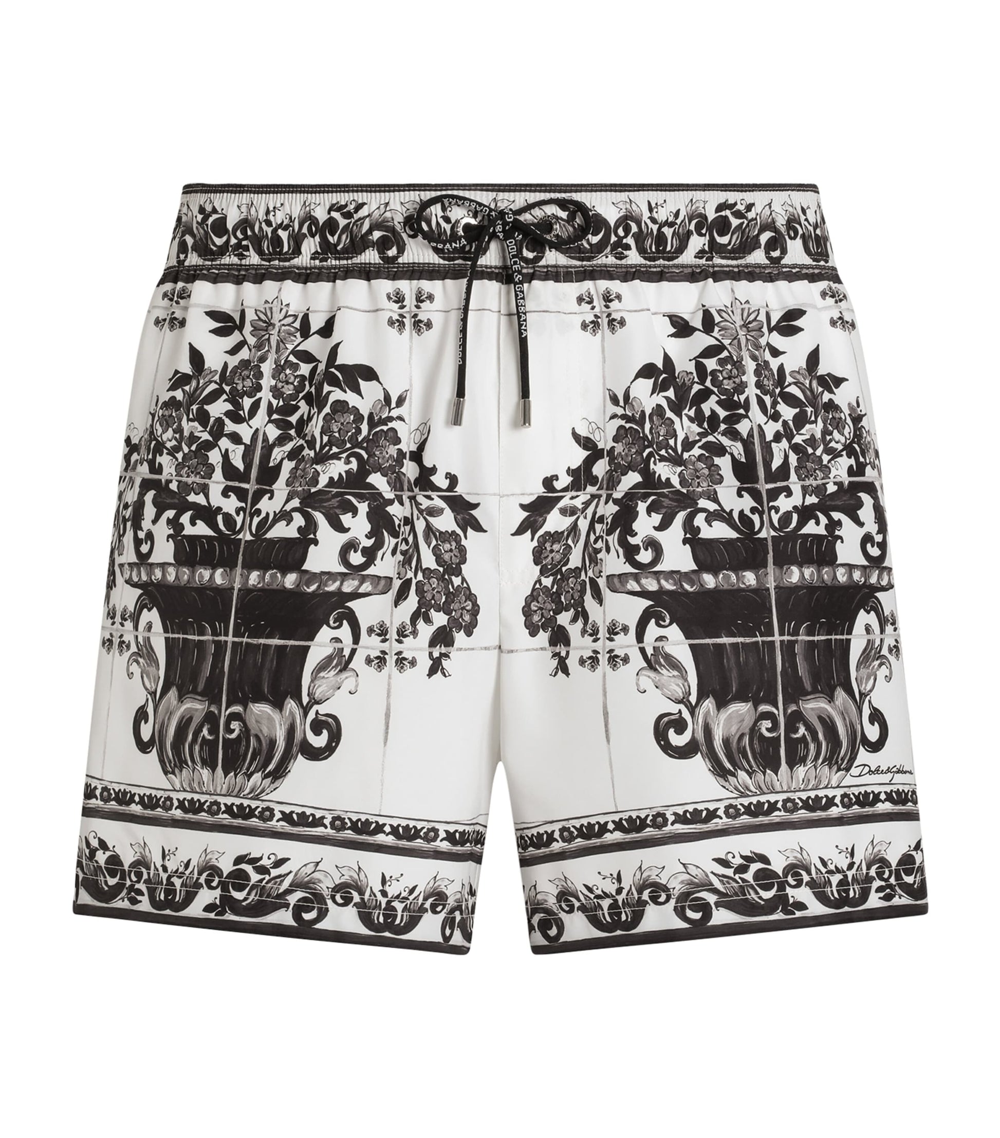 Dolce & Gabbana Majolica Print Swim Shorts