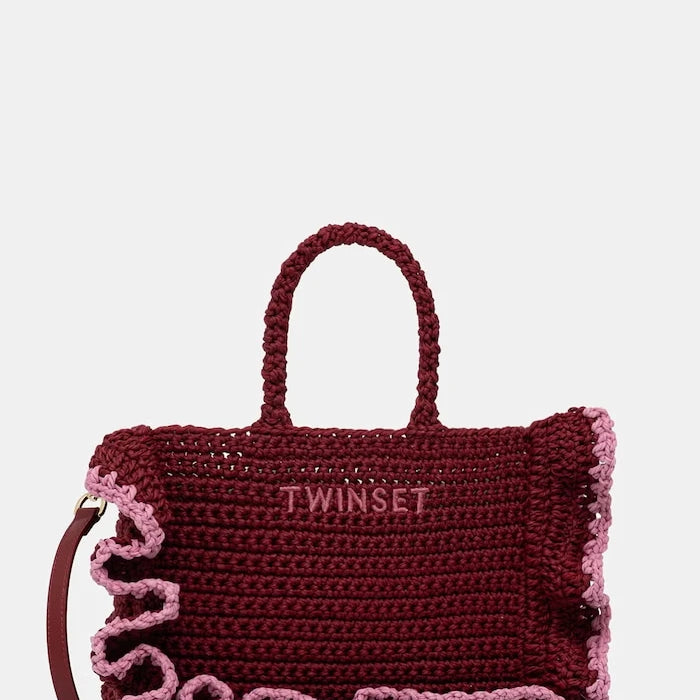 Twinset Örgü Kumaştan Kadın Crossbody Çanta
