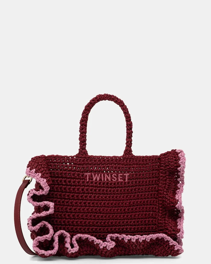 Twinset Örgü Kumaştan Kadın Crossbody Çanta