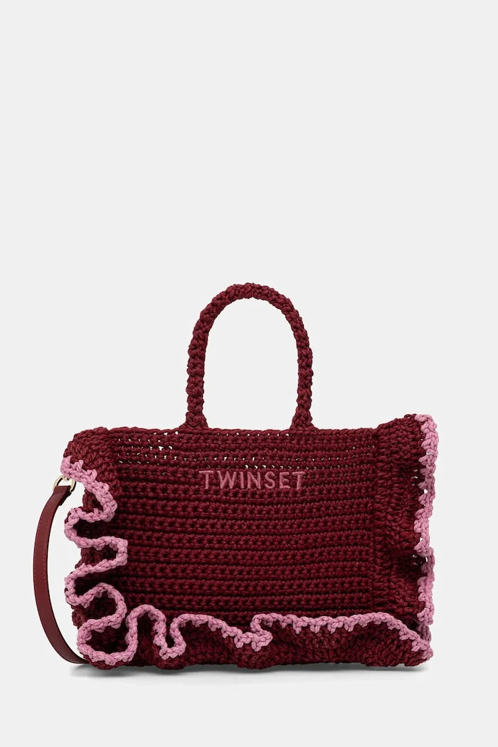 Twinset Örgü Kumaştan Kadın Crossbody Çanta