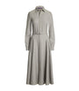 Ralph Lauren Collection Grey Wool Belted Safford Midi Dress