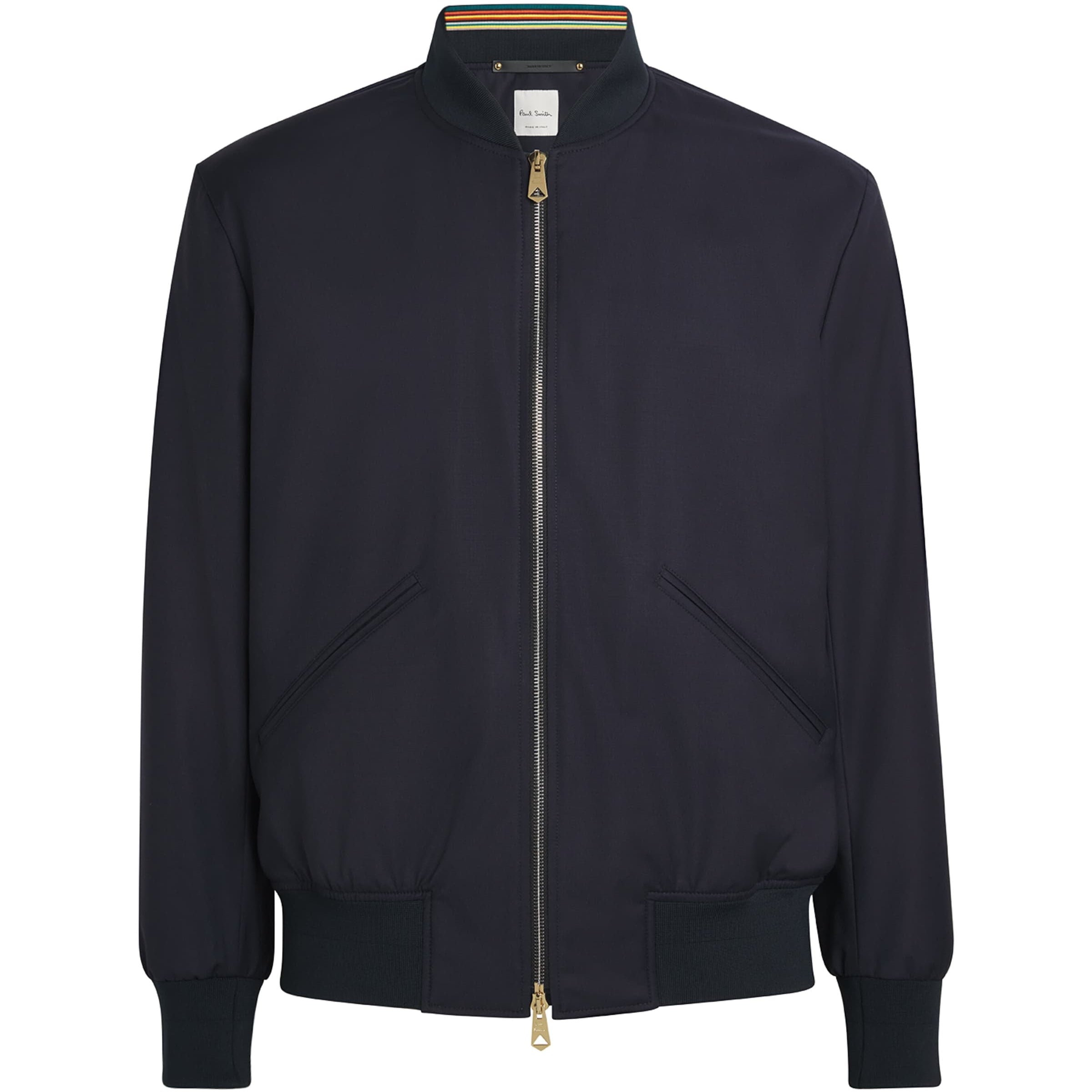 Paul Smith Navy Wool Bomber Jacket