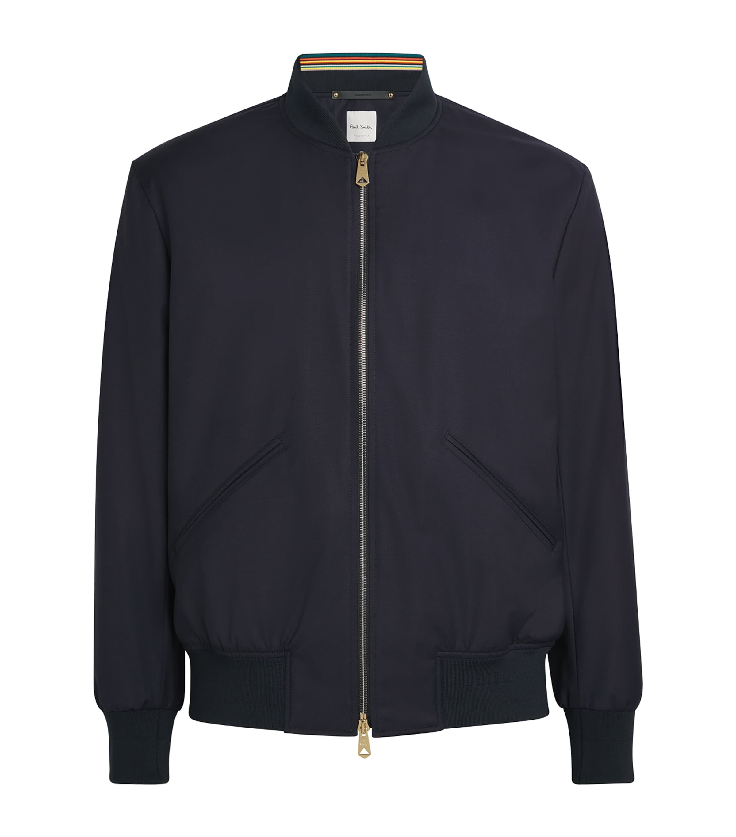 Paul Smith Navy Wool Bomber Jacket