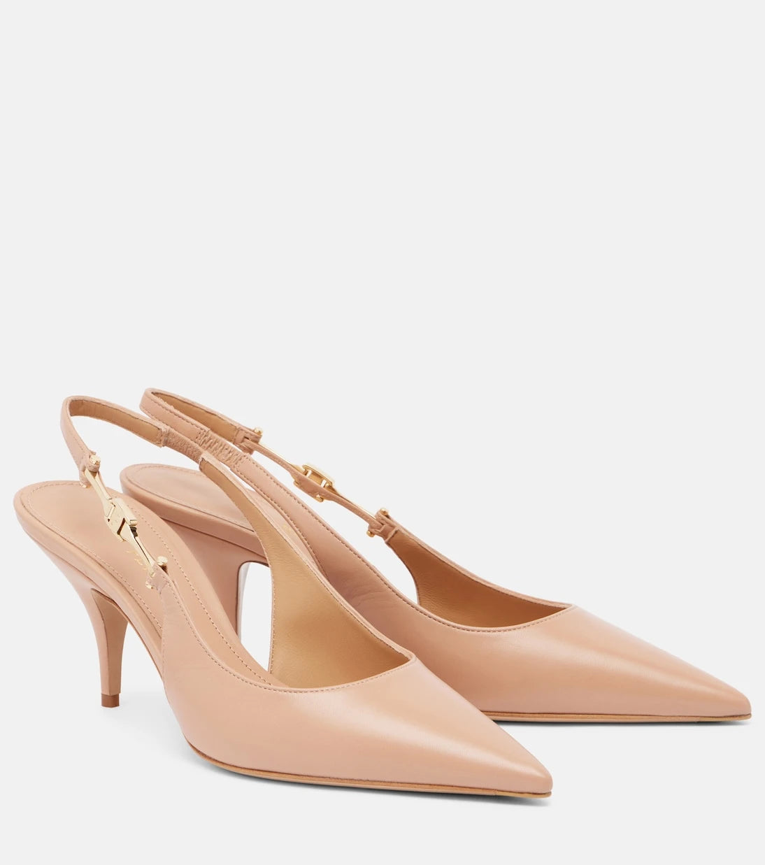 Ferragamo - Tally 70 leather slingback pumps