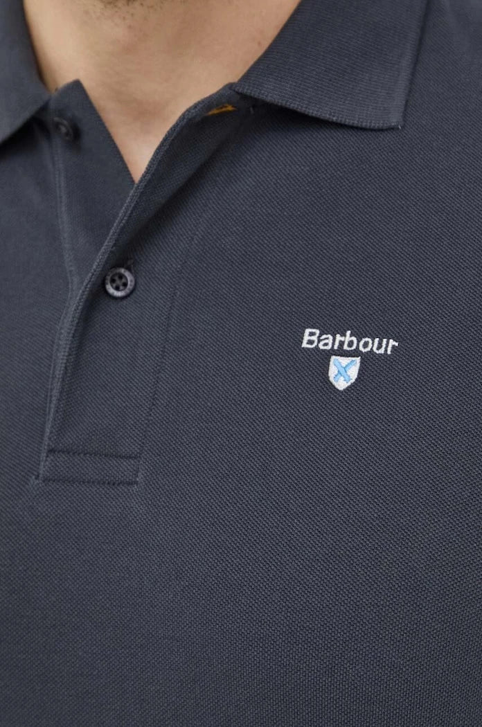 Barbour тениска с яка мъжка от памук ESSENTIALS