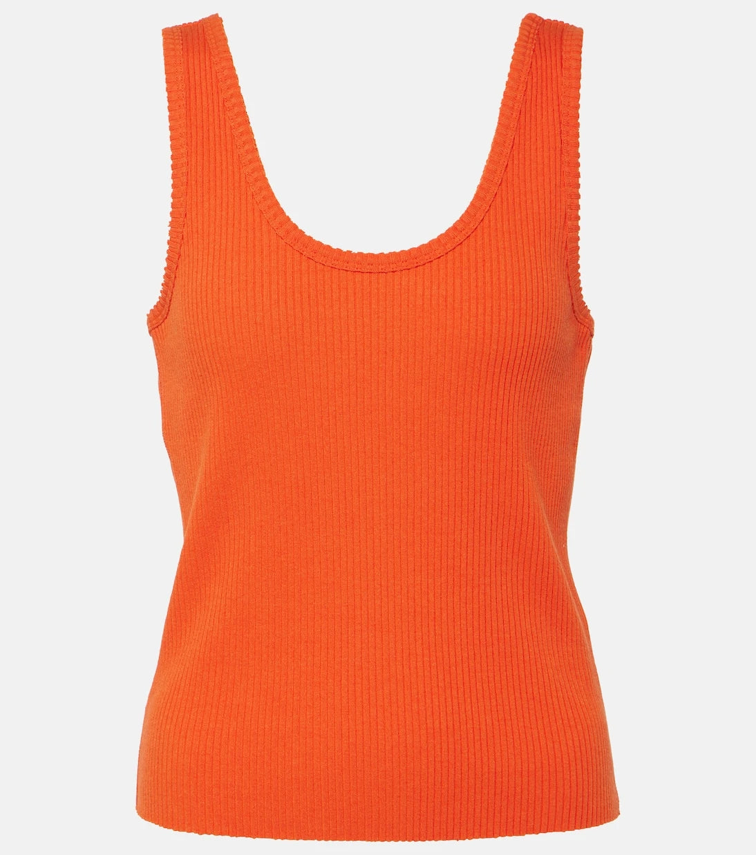 Vince - Ribbed-knit cotton-blend tank top