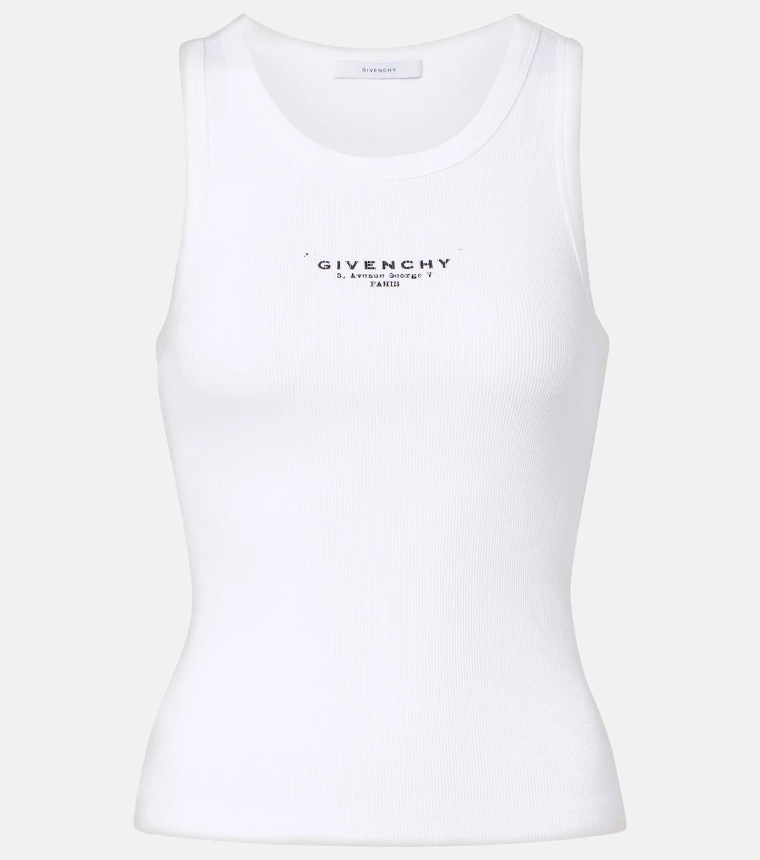 Givenchy - بلوزة قطنية بلا أكمام بطبعة شعار Givenchy