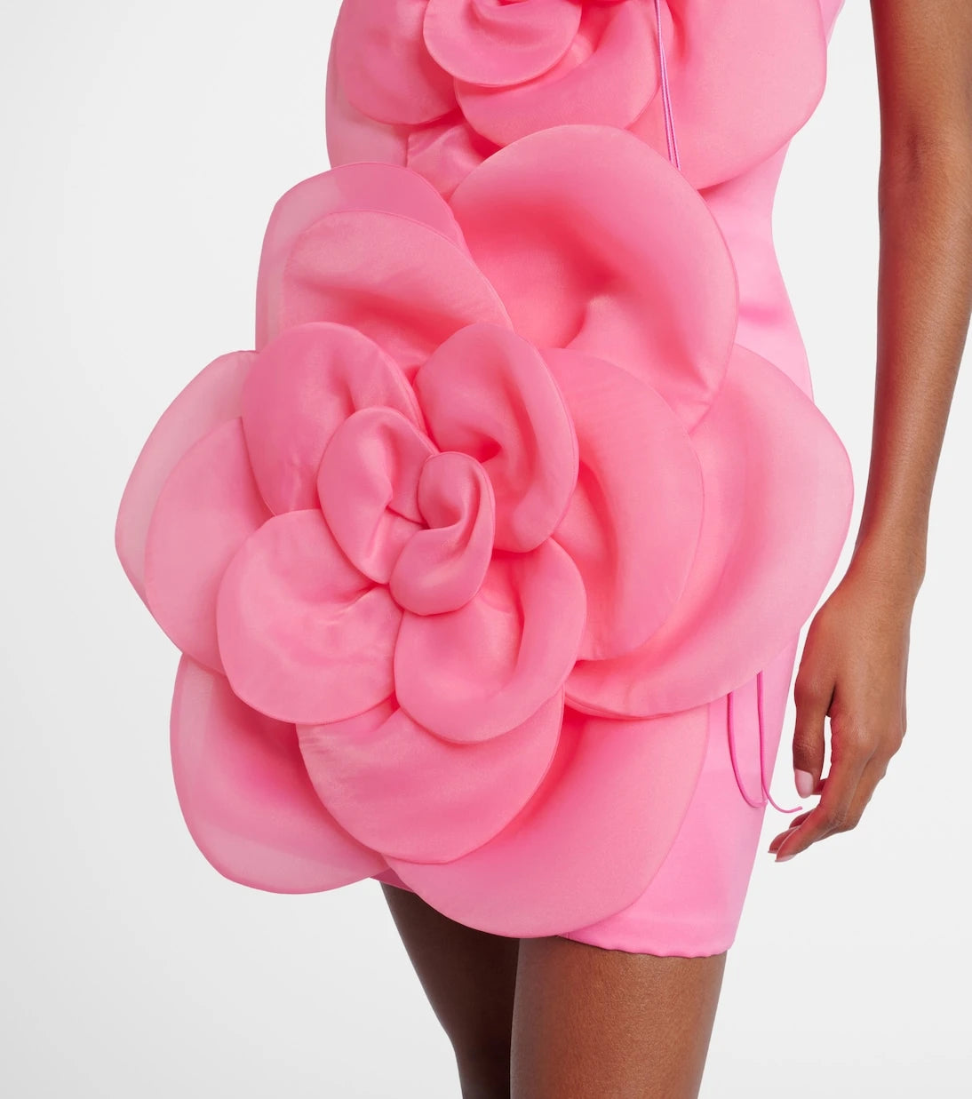 Leo Lin - Floret floral-appliqué bustier dress