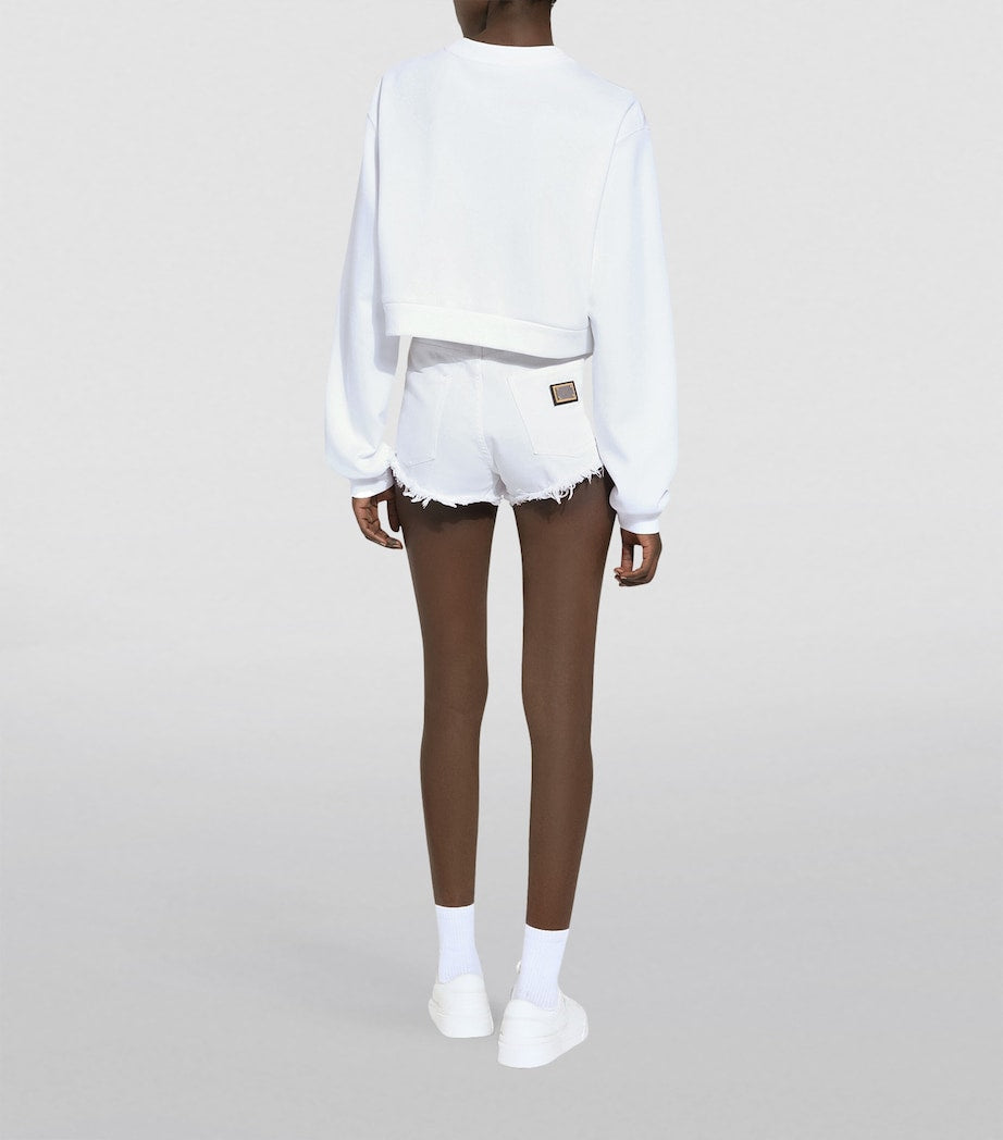 Dolce & Gabbana Multi Cropped Logo Sweatshirt