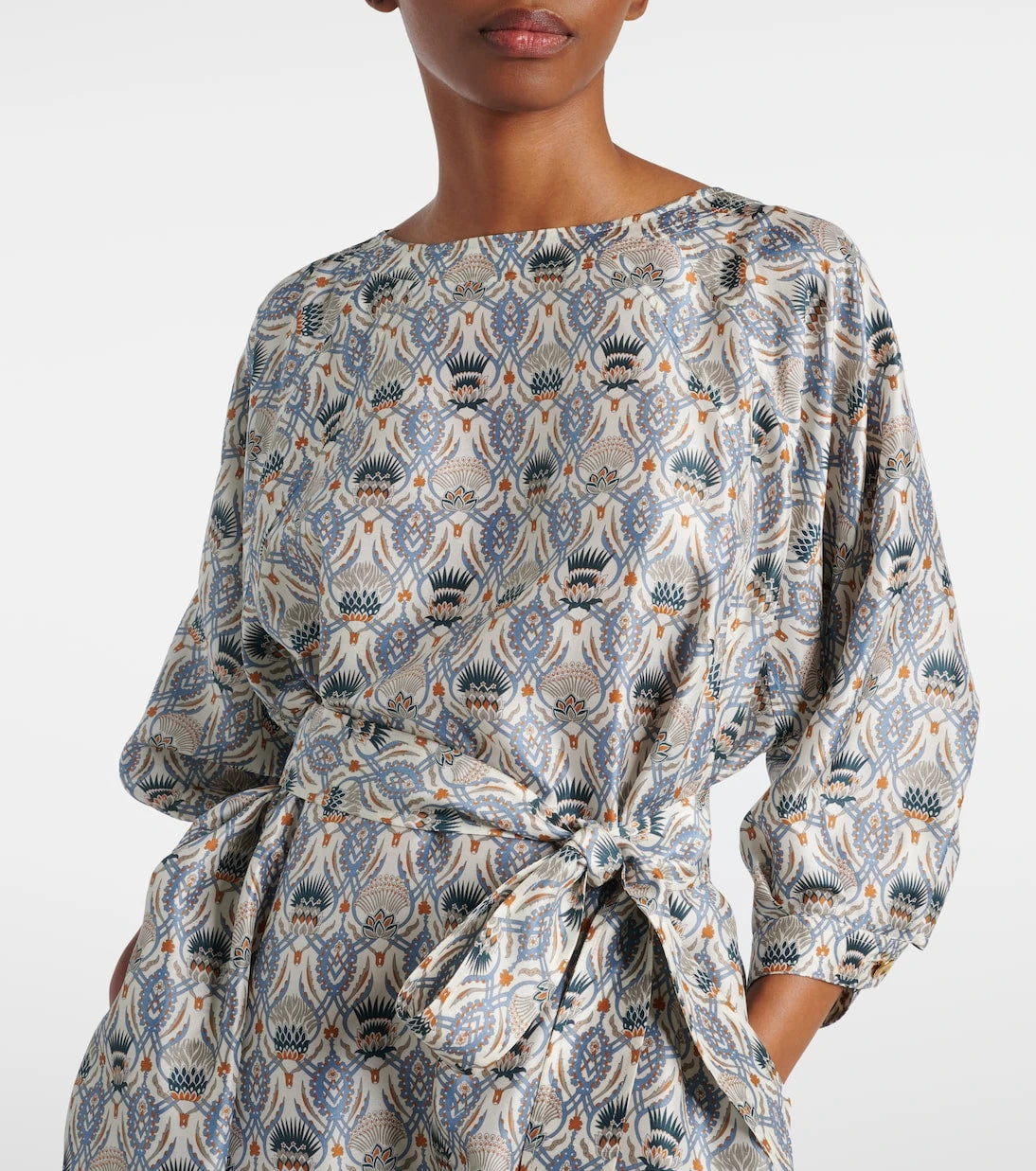 Loro Piana - Mila printed silk midi dress